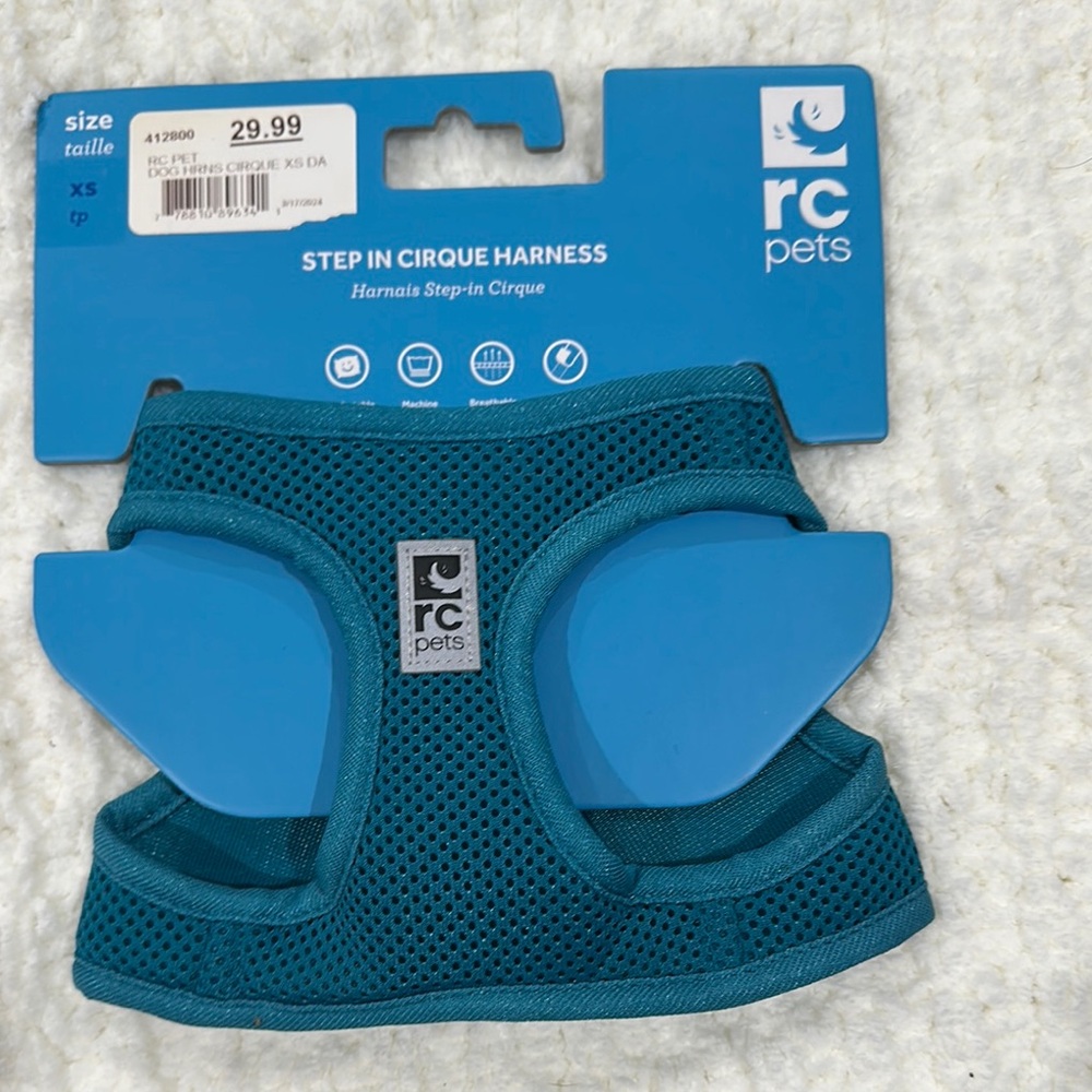 RC Pets Teal Step-In Cirque Harness XS